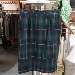 Vtg. Katie Brooke Plaid Women's Skirt